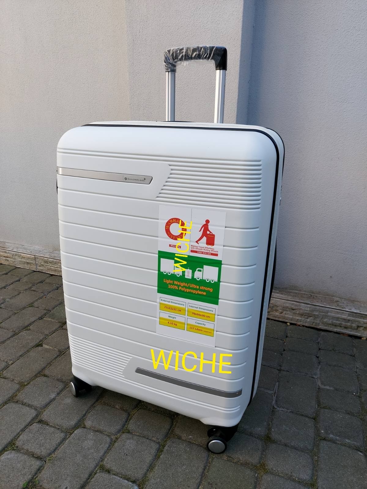 

Чемодан Snowball 91203 білий L