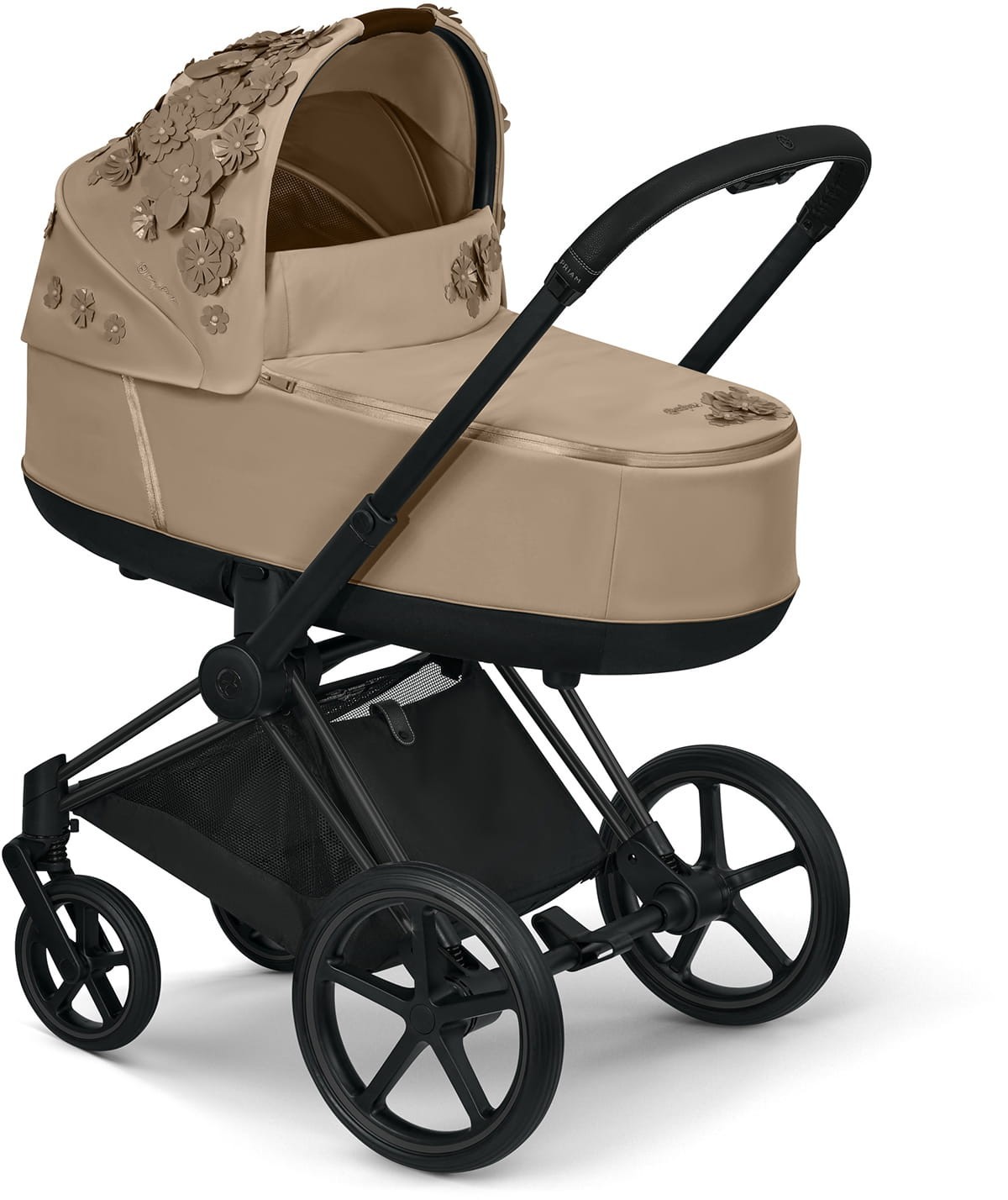 

Коляска для новорожденных Cybex Priam Fashion Edition Simply Flowers Beige mid beige шасси Matt Black