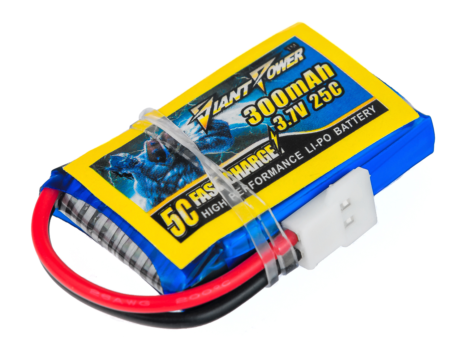 

Аккумулятор LiPo Giant Power 300mAh 3.7V 1S 25C 8x20x32мм для Walkera/Hubsan