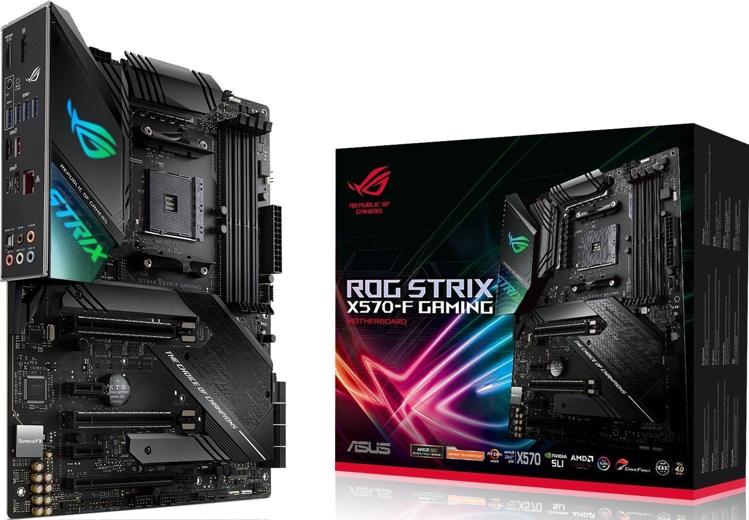 

Материнская плата Asus ROG Strix X570-F Gaming (sAM4, AMD X570, PCI-Ex16)