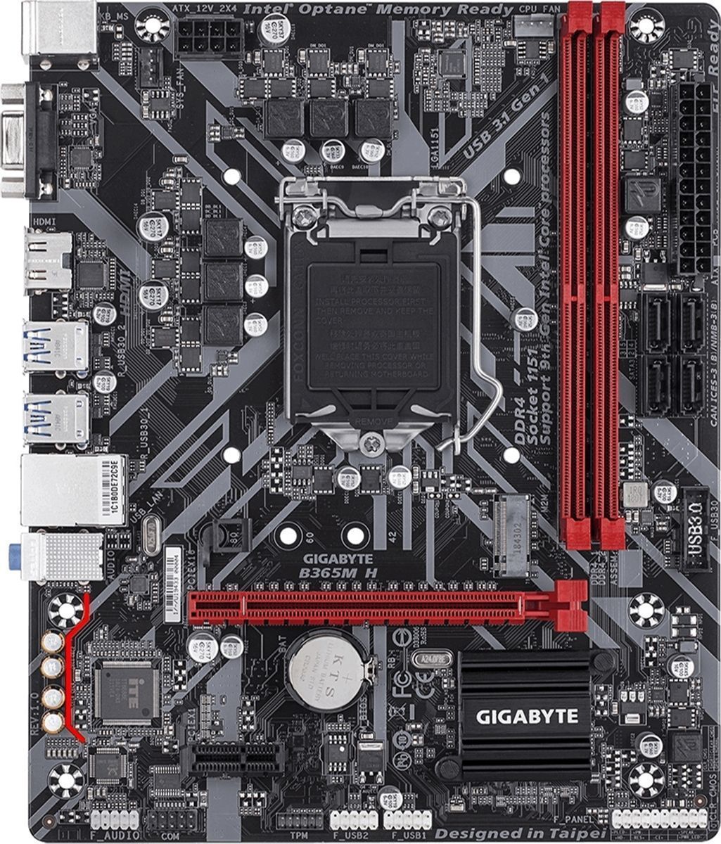 

Материнская плата Gigabyte B365M H (s1151, Intel B365, PCI-Ex16)