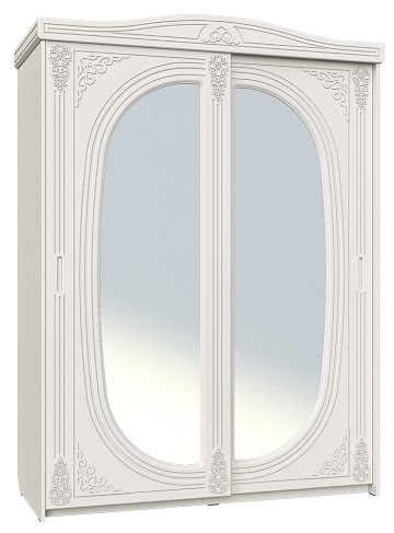 

Шкаф-купе провансный для девочки Мебель UA Ассоль Белль Белый Дуб/Белый