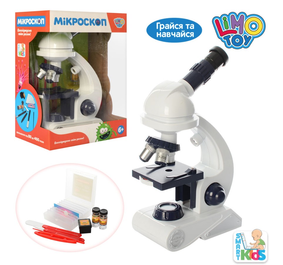 

Игрушечный микроскоп Limo Toy SK 0010 с пробирками и инструментами