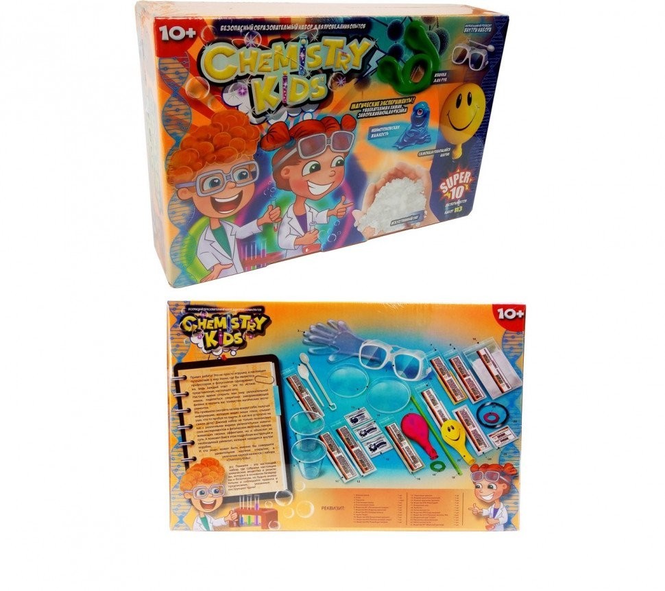 

Детский набор для проведения опытов Danko Toys "CHEMISTRY KIDS" CHK-01 Оранжевый