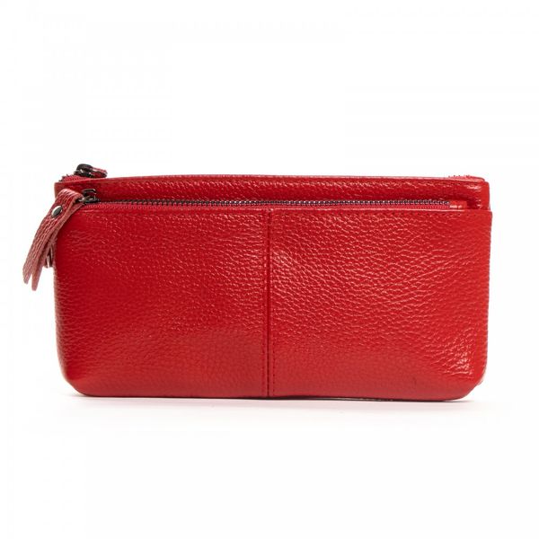 

Женская кожаная косметичка Cosmetic bag A00276-4 red