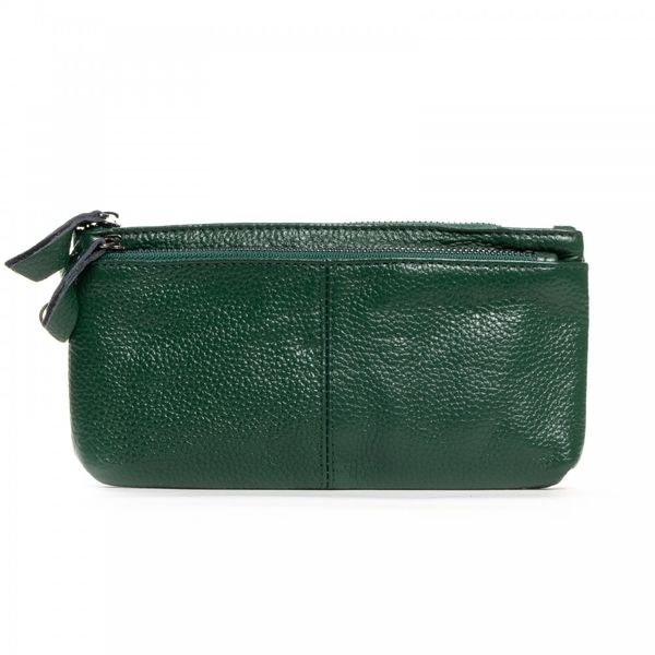

Женская кожаная косметичка Cosmetic bag A-00276-5 green