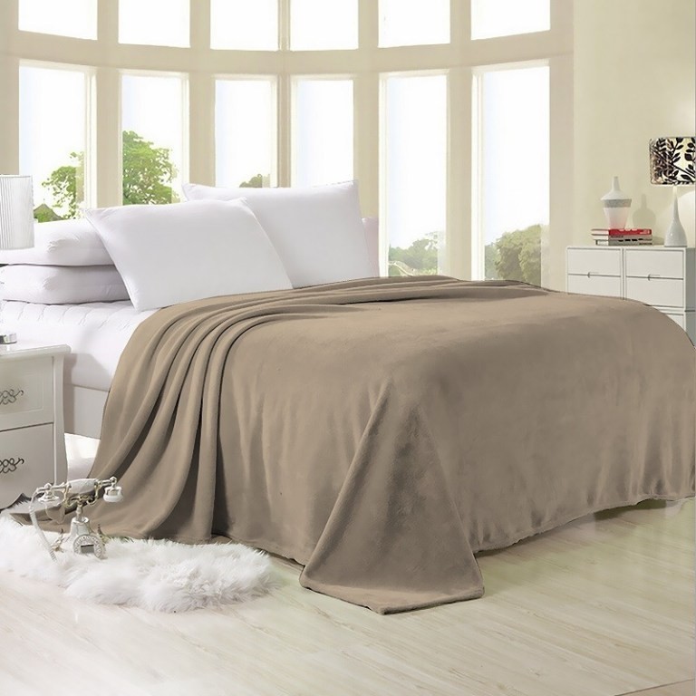 

Плед-покрывало велсофт CottonTwill 200х220 см Бежевый (СТП51-4)