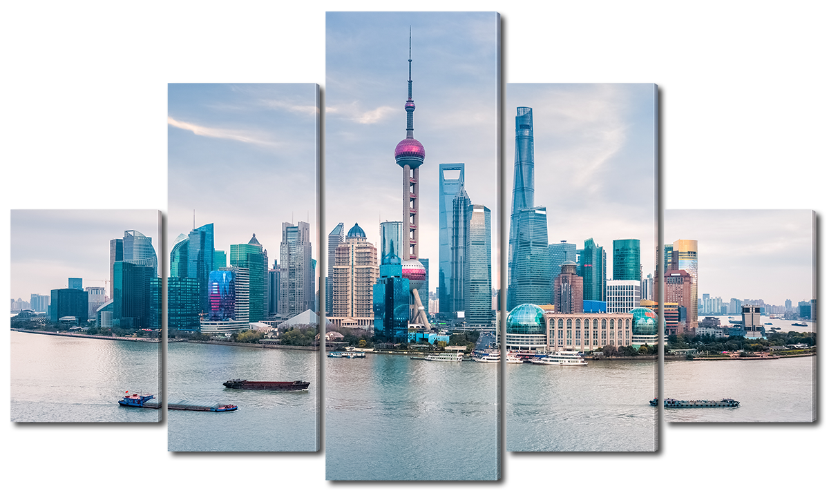 

Модульная картина Interno Эко кожа Шанхай 142х80см