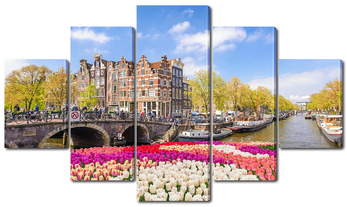 

Модульная картина Interno Эко кожа Тюльпаны Амстердама 108х60см