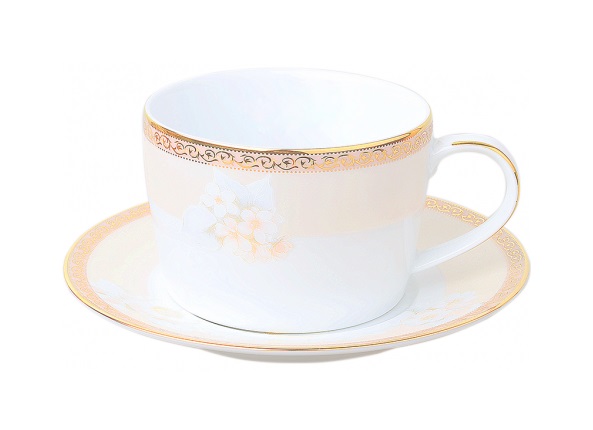 

Чашка для сніданку з блюдцем Dankotuwa Porcelain Mira 360 мл
