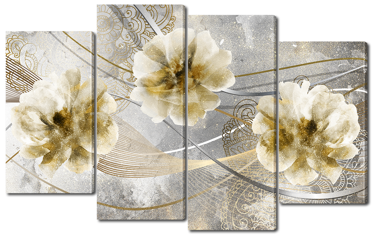 

Модульная картина Interno Эко кожа Абстракция из цветов 114х69см (A2331М)