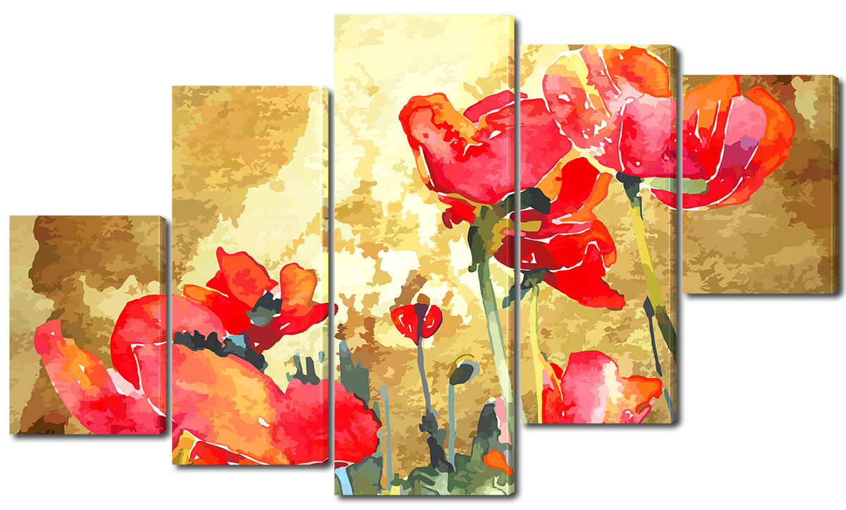 

Модульная картина Interno Холст Маки, рисунок 108х60см