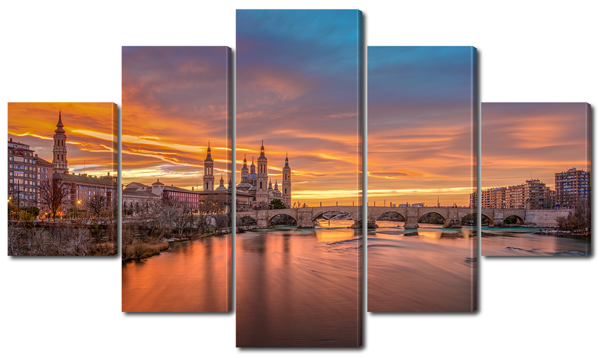 

Модульная картина Interno Эко кожа Свет заката на реке Дору от Серра-ду-Пилар 142х80см