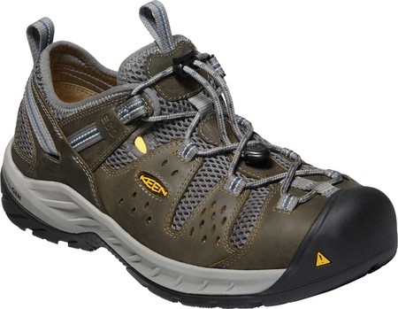

Мужские кроссовки KEEN Utility Atlanta Cool II ESD Steel Toe Work Shoe Gargoyle/Midnight Navy Leather/Mesh 47