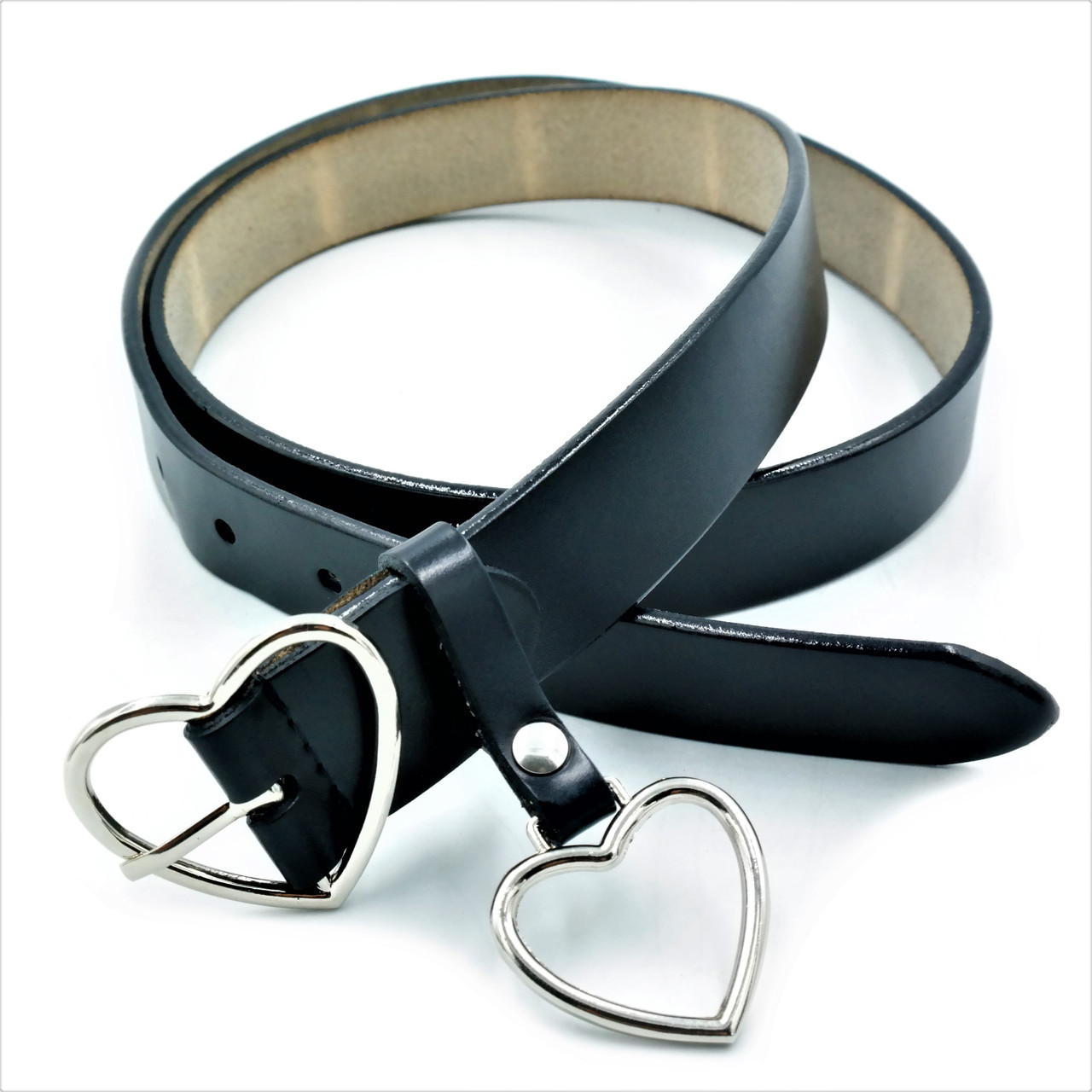 

Женский кожаный ремень Weatro пояс тёмно-синий 105-115 см