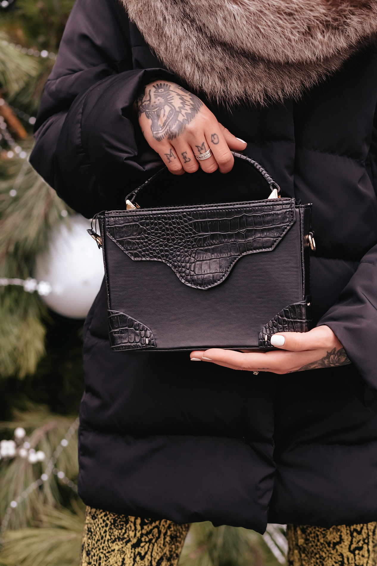 

Женская сумка Rebecca черная эко кожа - Astory Designer Bags (RebecKram00023-00047)