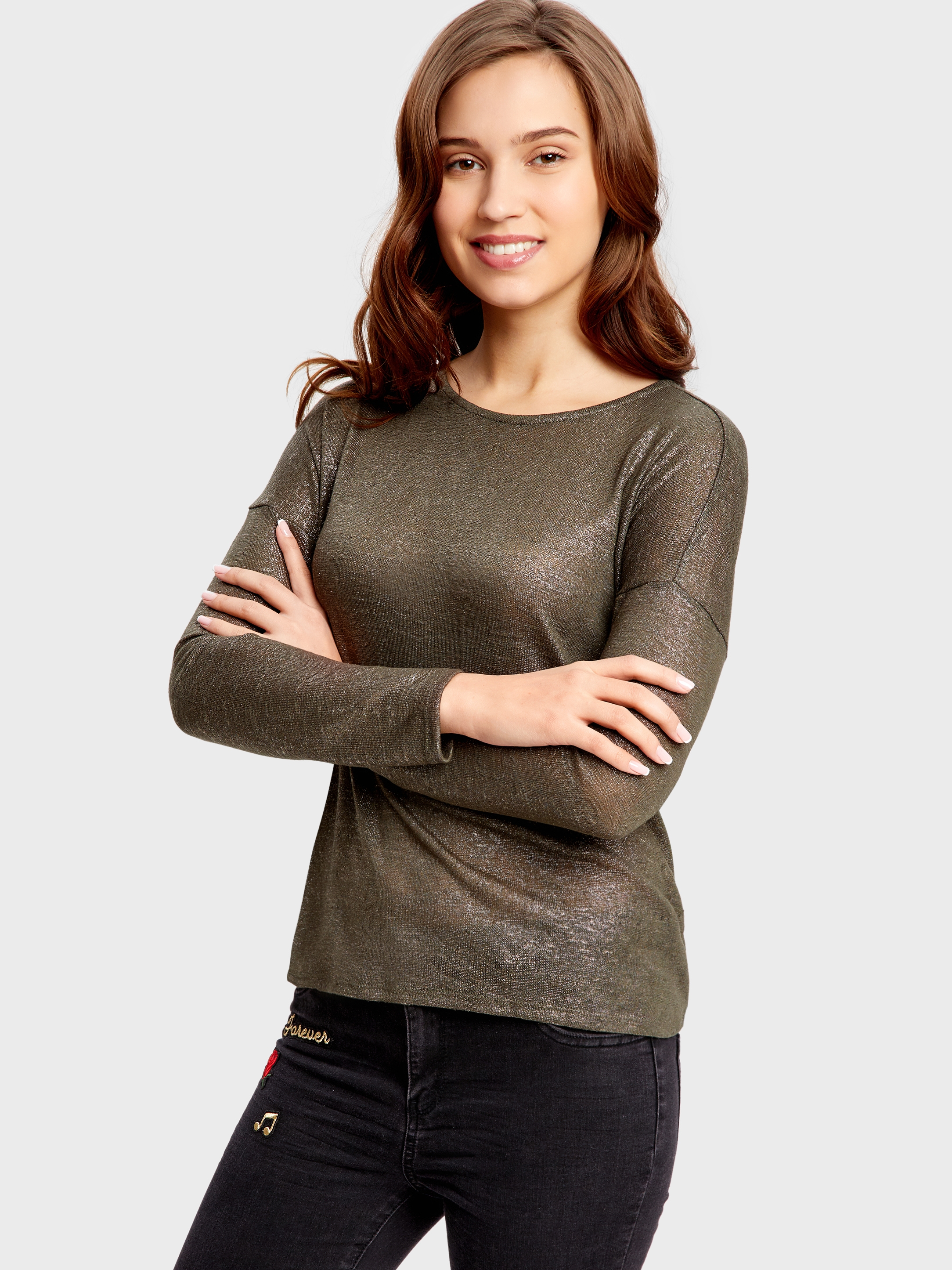 

Лонгслив O'STIN Casual LT1S43G7M-G7  Хаки, Лонгслив O'STIN Casual LT1S43G7M-G7 M Хаки