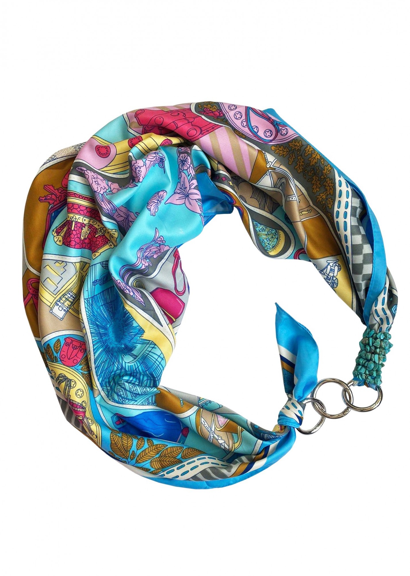 

Платок "Бирюзовые грезы" от бренда MyScarf, подарок женщине
