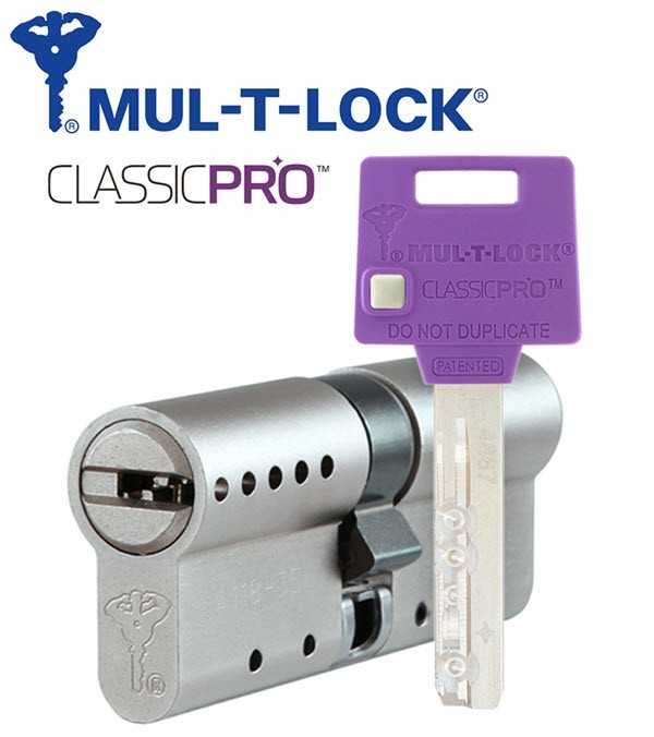 

Цилиндр Mul-T-Lock ClassicPro 95мм (35х60) ключ/ключ никель-сатин 3 ключа