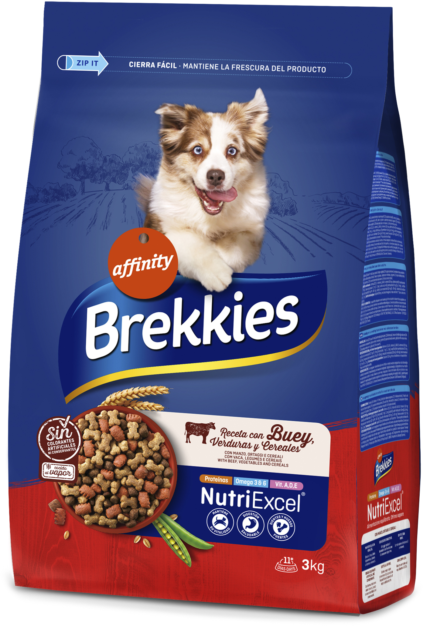

Сухой корм Brekkies Dog Beef для собак всех пород с говядиной 3 кг