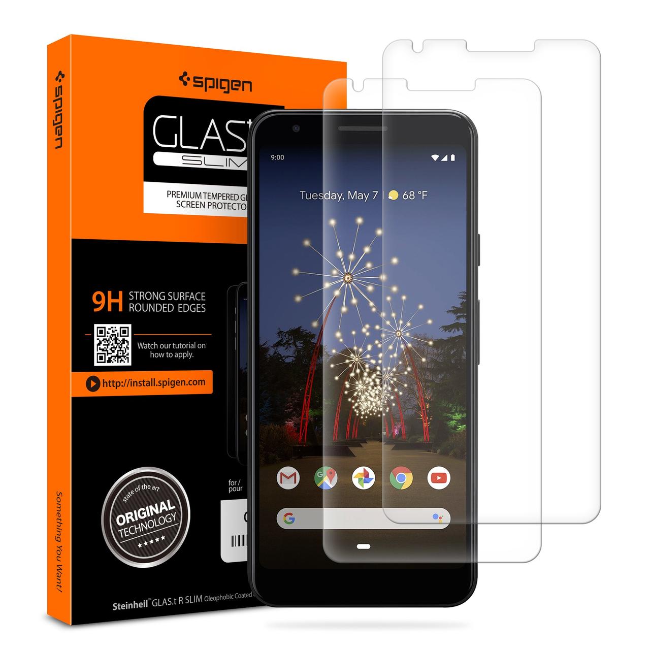 

Защитное стекло Spigen для Google Pixel 3a XL GLAS.tR SLIM HD (2 Pack)
