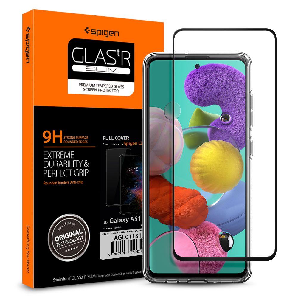 

Защитное стекло Spigen для Samsung A51 Full Cover