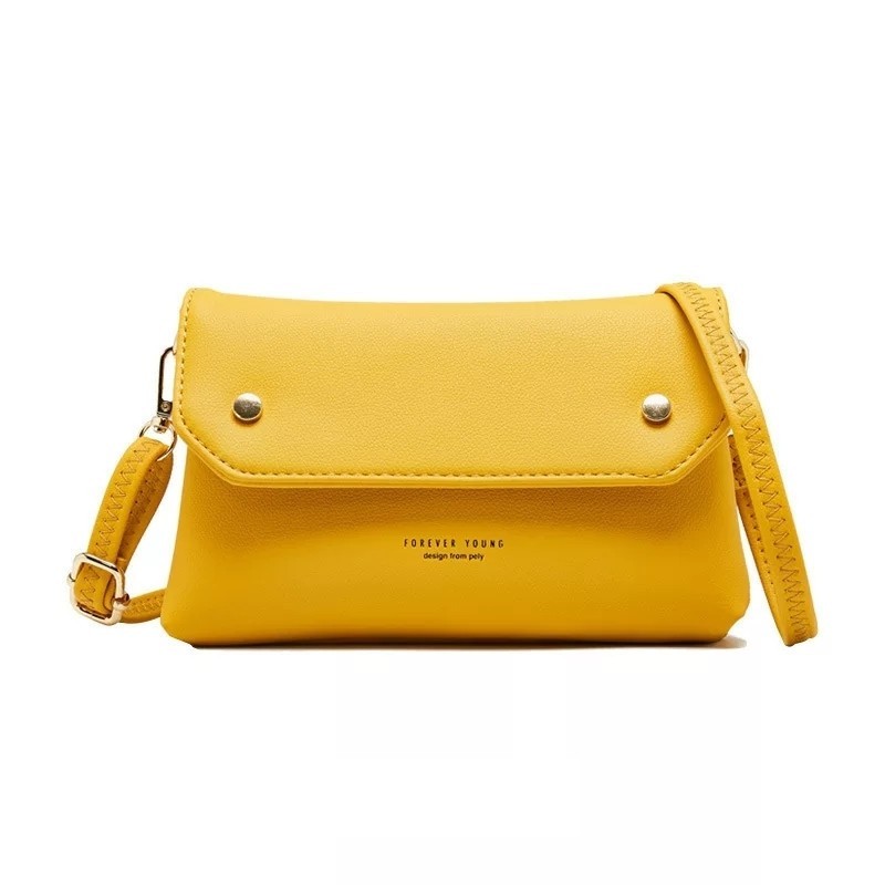 

Женская сумка клатч Weichen маленькая через плечо желтая (1075-yellow)