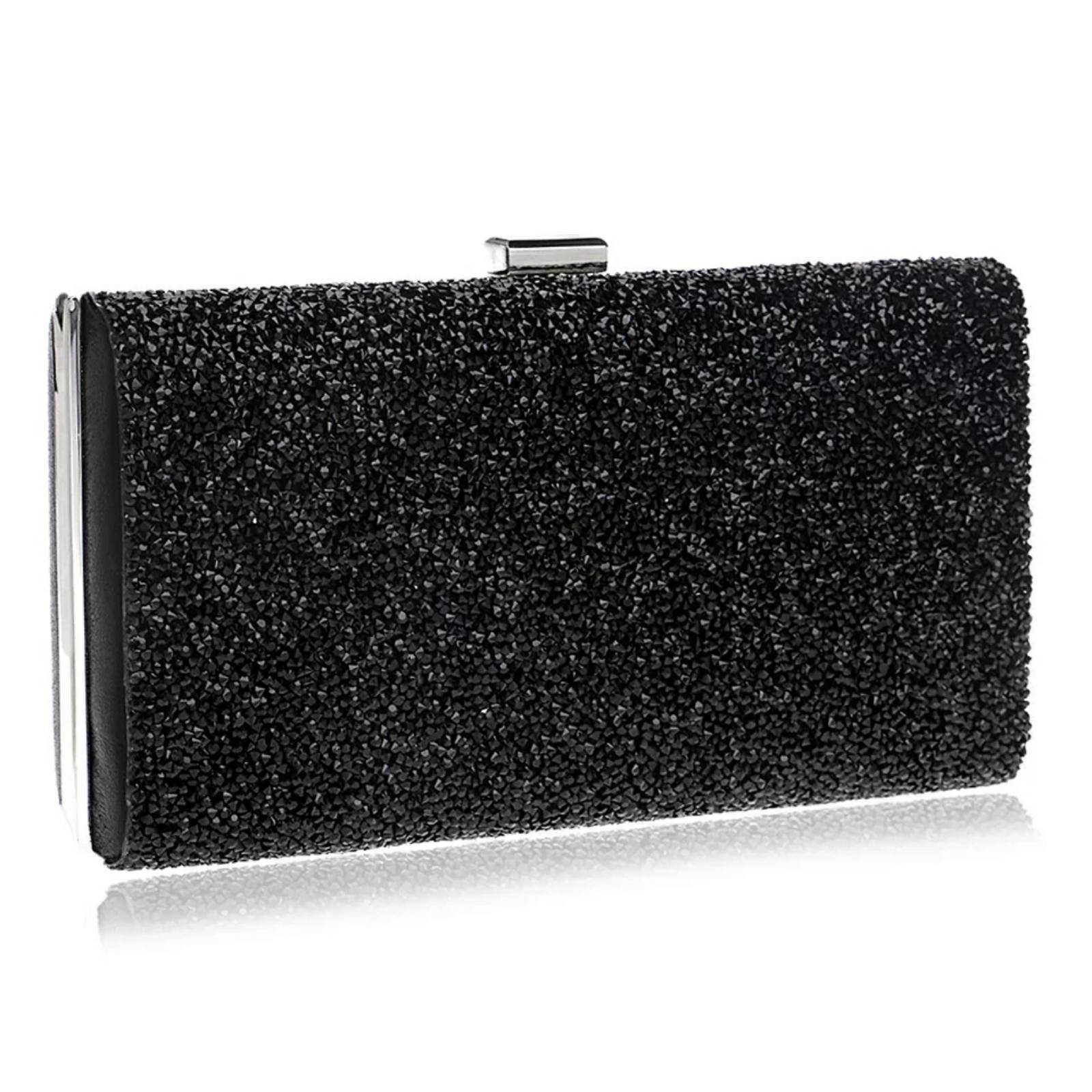

Женский вечерний клатч Smooza с камушками черный (1251-black)