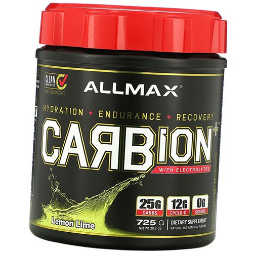 

Углеводы с Электролитами для восстановления, Carbion+, Allmax Nutrition 725г Лимон-лайм (13134001)