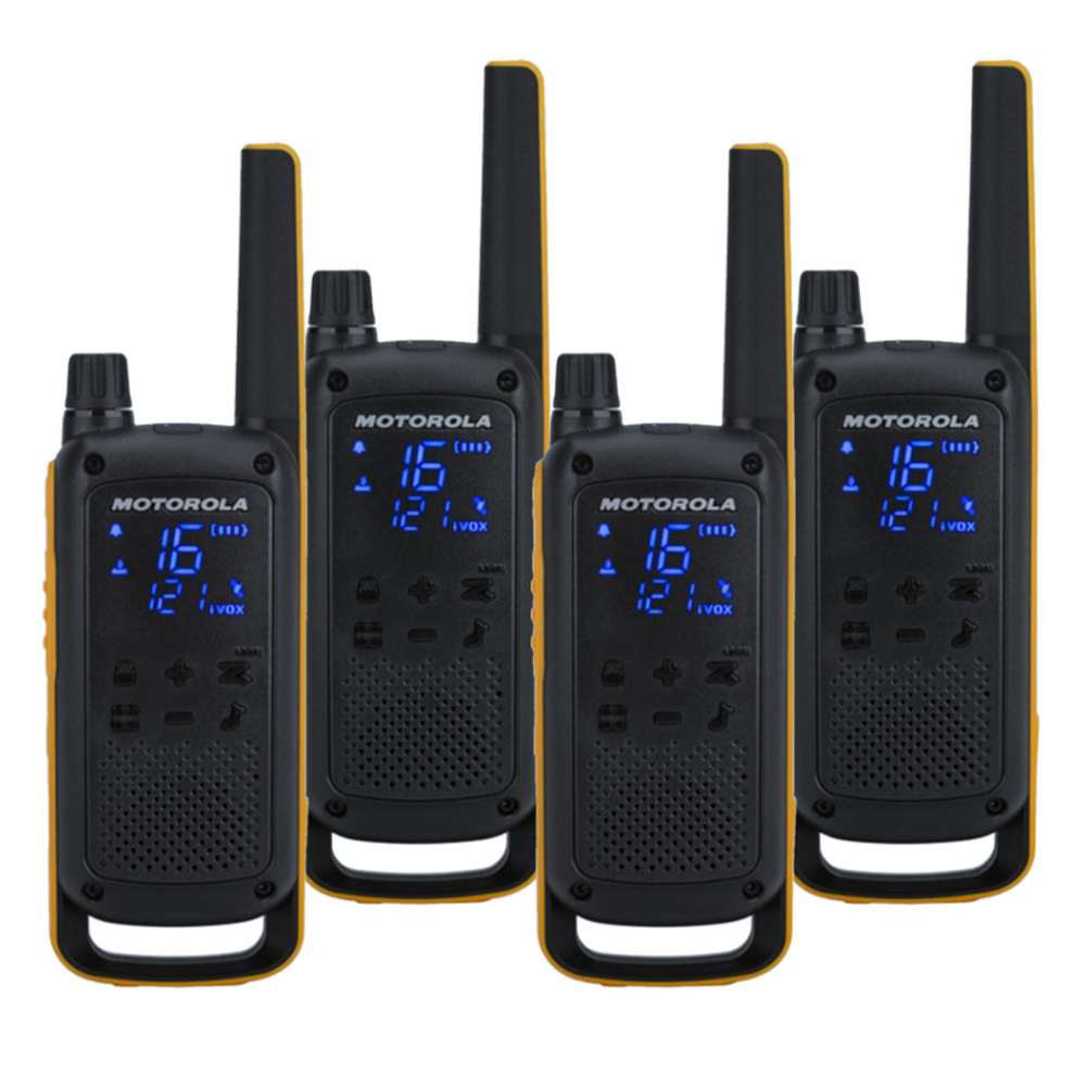 

Рация Motorola Talkabout T82 Extreme QUAD PACK (0,5W, PMR446, 446MHz, до10км, 16кан, АКБ),4шт, оранж