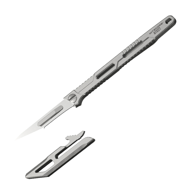 

Нож скальпель титановый Nitecore NTK07 (длина: 115мм, лезвие: 20мм)