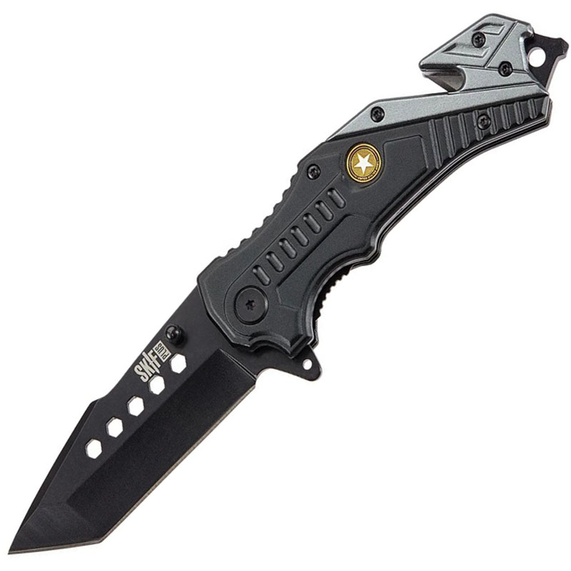 

Нож складной SKIF Plus U.S.Army (длина: 204мм, лезвие: 84мм, черное), черный