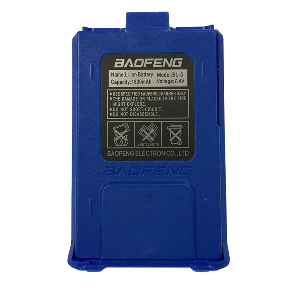 

Аккумулятор литиевый Li-Ion для рации Baofeng UV-5R Std Capacity (1800mAh), синий