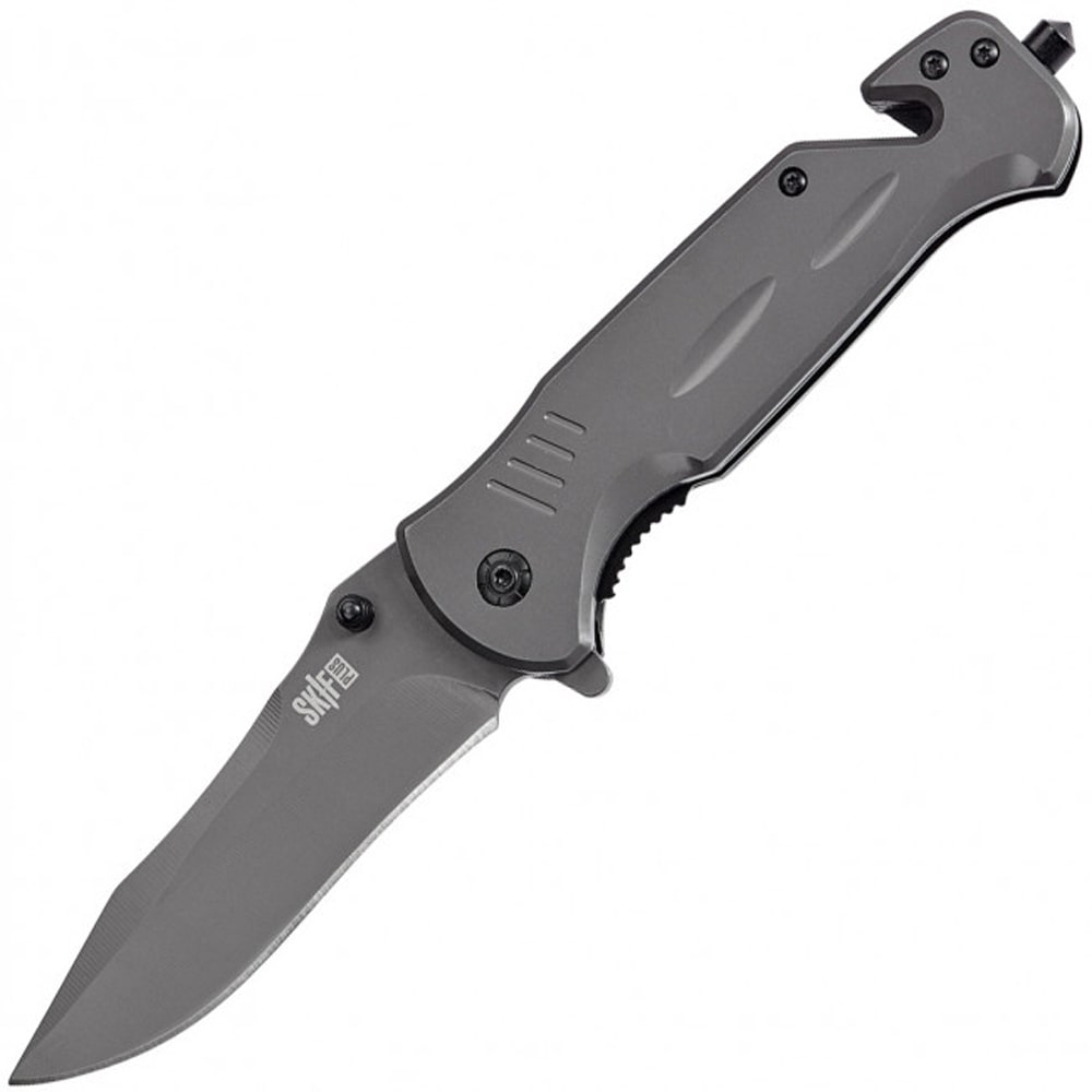 

Нож складной SKIF Plus Mugger (длина: 214мм, лезвие: 91мм), серый