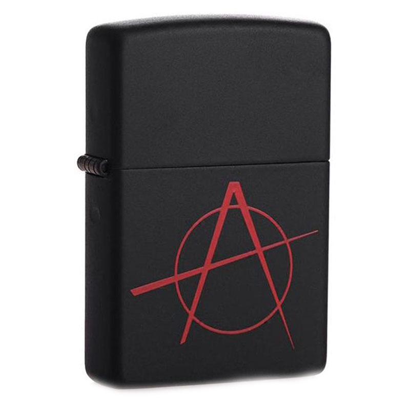 

Зажигалка Zippo Black Matte Anarchy, 20842