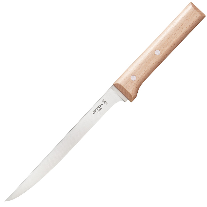

Нож кухонный, бытовой Opinel Fillet Knife №121 (длина: 310мм, лезвие: 180мм), бук