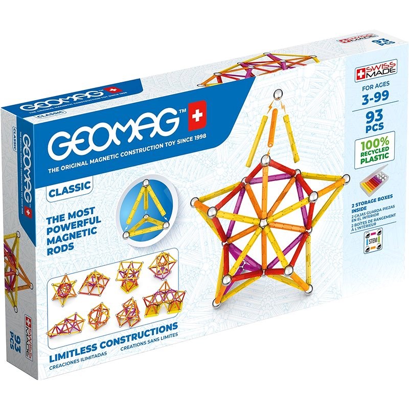 

Магнитный конструктор Geomag Classic Recycled 93 элемента (G273)