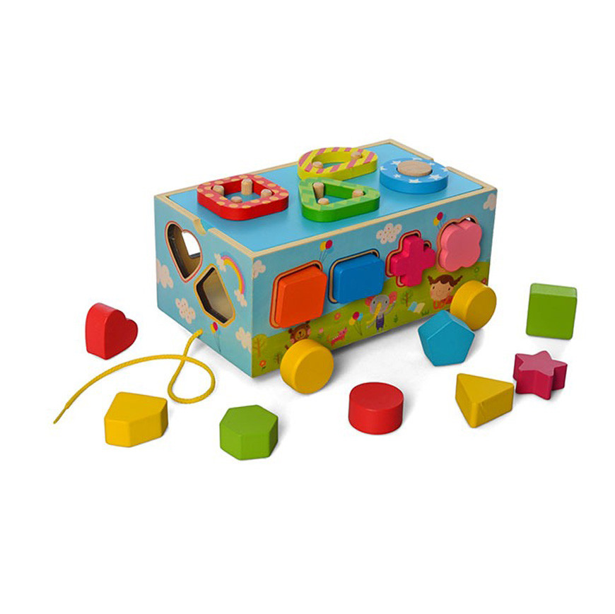 

Деревянная игрушка развивающий центр сортер, геометрика (Буквы) MD 2609-1