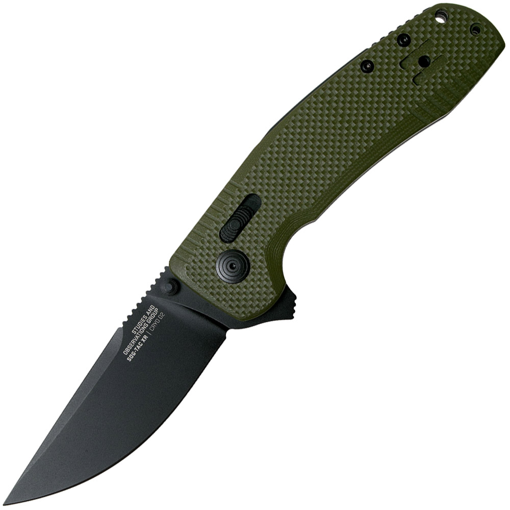 

Нож автоматический складной SOG-TAC XR (длина: 204мм, лезвие: 118мм, черное), оливковый