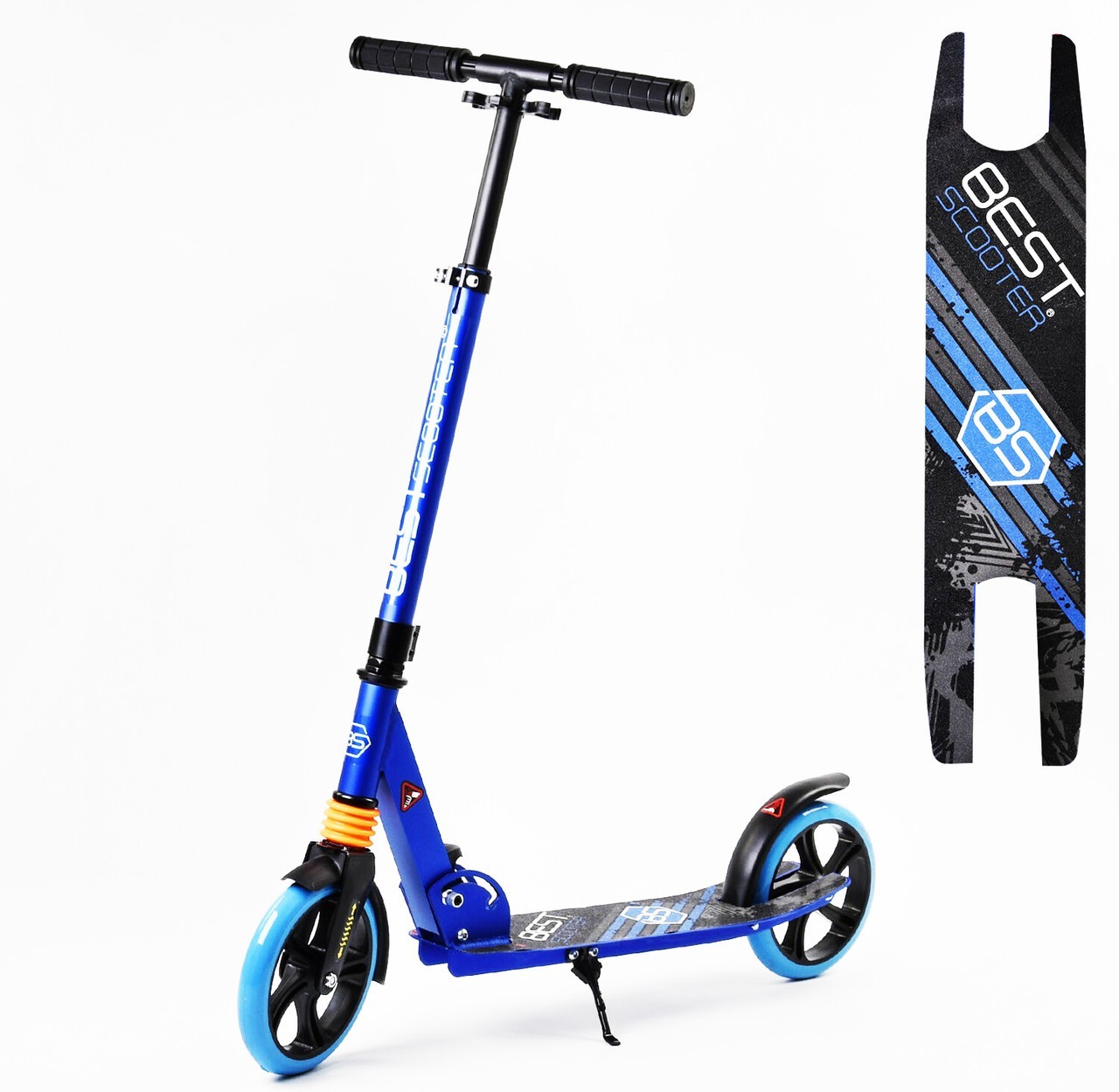 

Детский Самокат двухколесный Best Scooter синий цвет