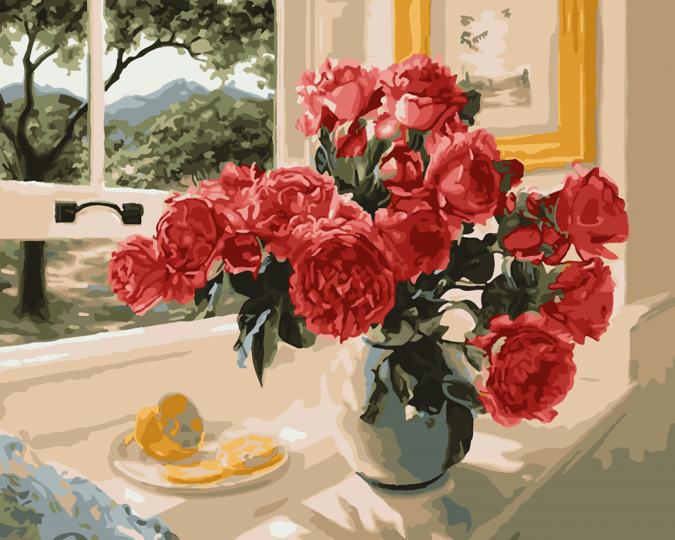 

Картина по номерам Art Craft "Розы на подоконнике" 40*50 см 12115-AC-RY