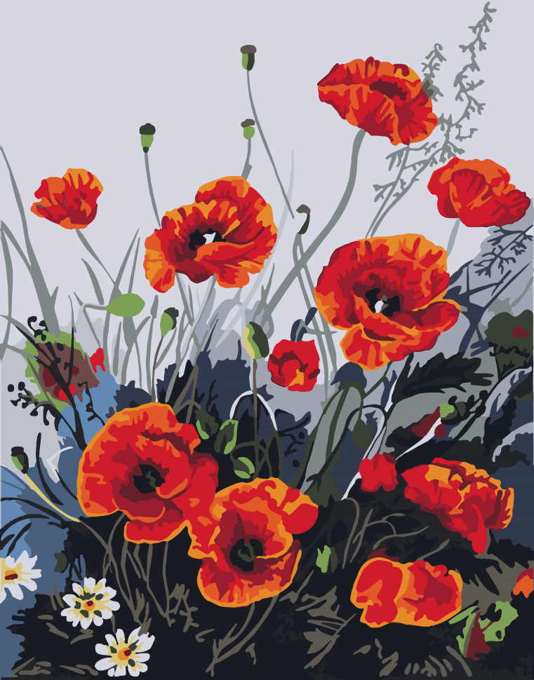 

Картина по номерам Art Craft "Красочные маки" 40*50 см 13105-AC-RY
