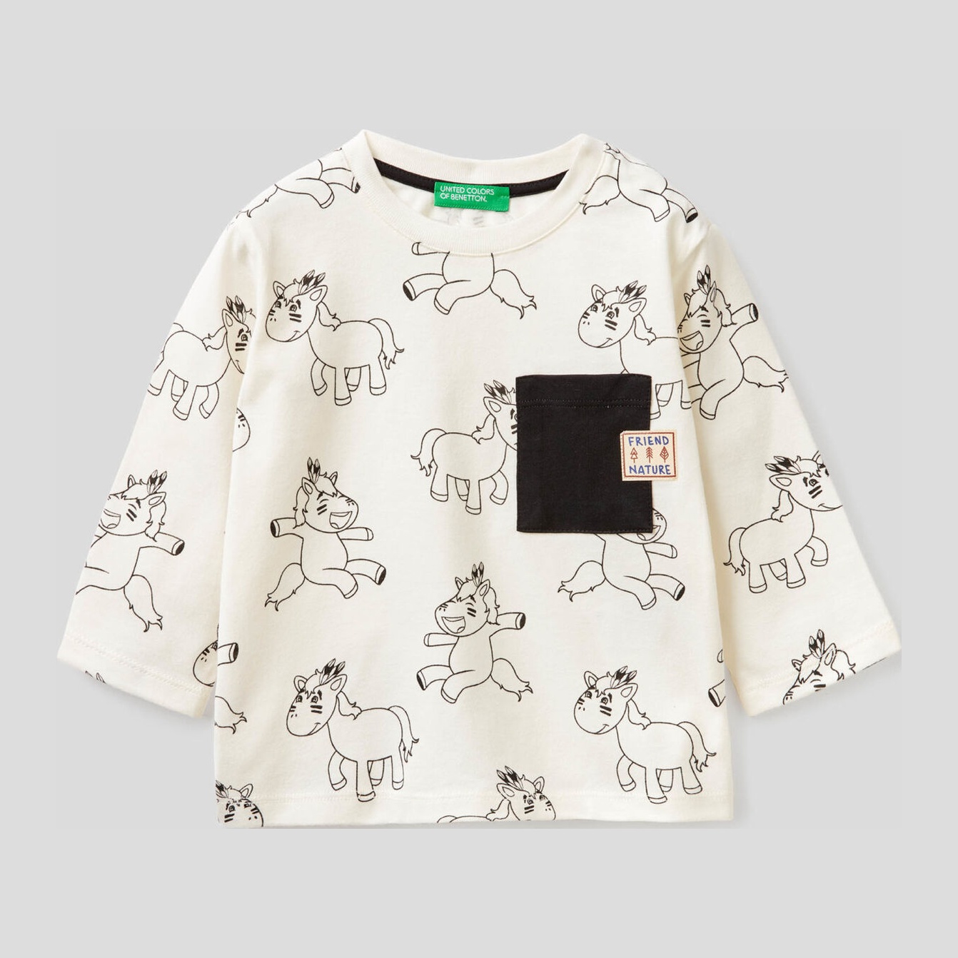 

Футболка с длинными рукавами United Colors of Benetton 3VACC15G1.P-72G 90 см