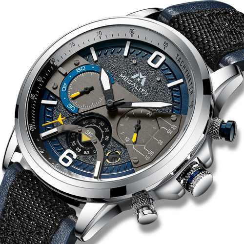 

Наручные часы Megalith 8083M Blue-Silver