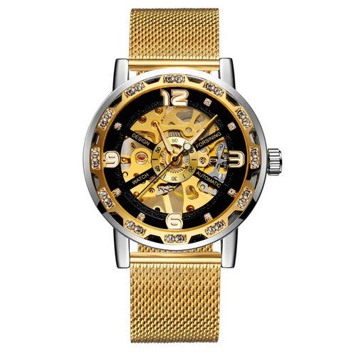 

Наручные часы Forsining GMT1201 Gold-Silver-Black
