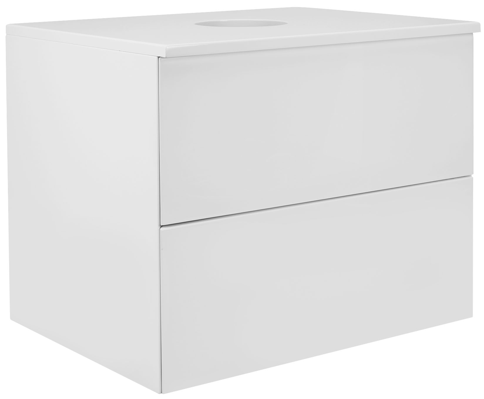 

Тумба подвесная Qtap Tern 600х476х469 White со столешницей QT1779TPL601W