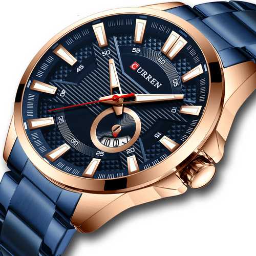 

Наручные часы Curren 8372 Blue-Cuprum