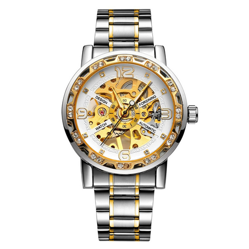 

Наручные часы Forsining S1201 Silver-Gold-White