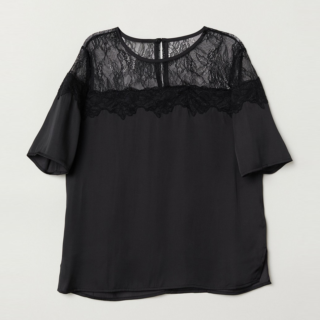

Блузка H&M 0659573_черн 32 Черная