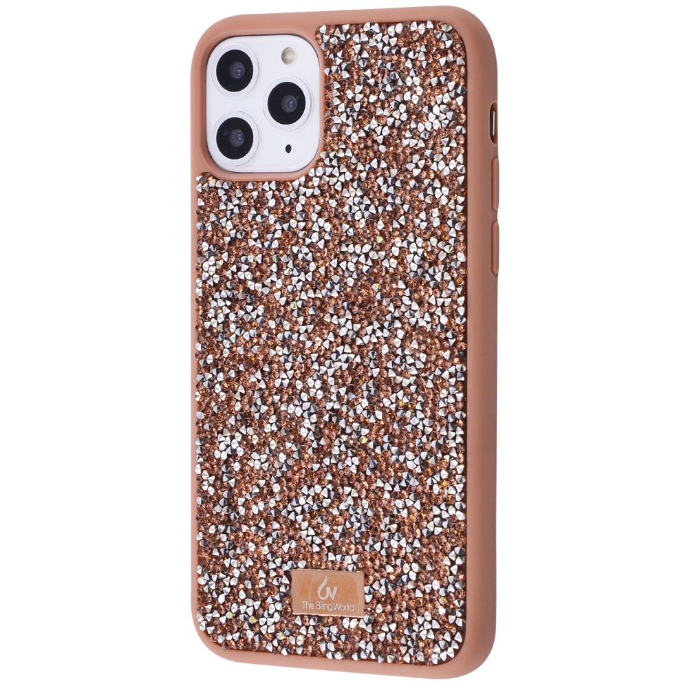 

Чехол с камнями и блёстками Bling World Grainy Diamonds (TPU) iPhone 12 Pro Max rose gold Розовый Золотой